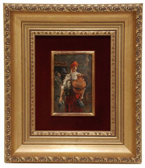 CATALAN SCHOOL,  C19th. "GIEFFE THE WATER CARRIER", 1860.