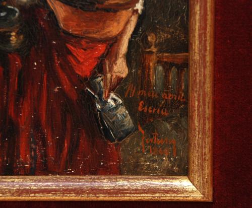 CATALAN SCHOOL,  C19th. "GIEFFE THE WATER CARRIER", 1860.
