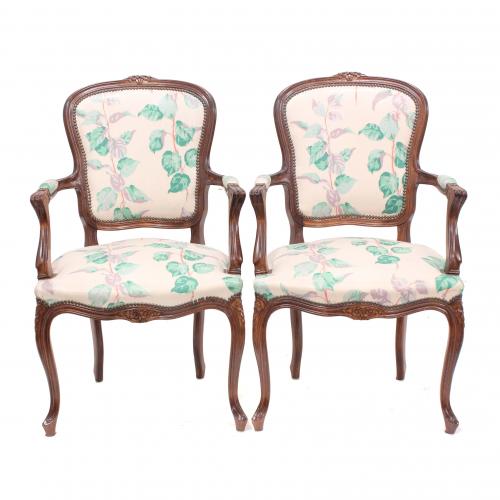 PAIR OF MODERNISTA STYLE CHAIRS, C20th.