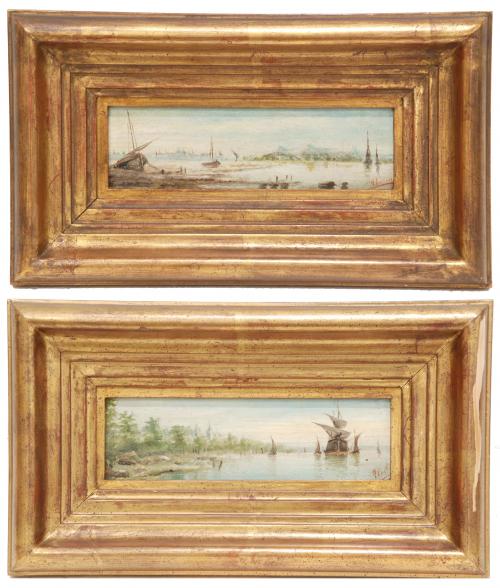 AUGUSTÍN FÉLIX FORTIN (1763-1832) "PAIR OF NAVAL SEASCAPES"
