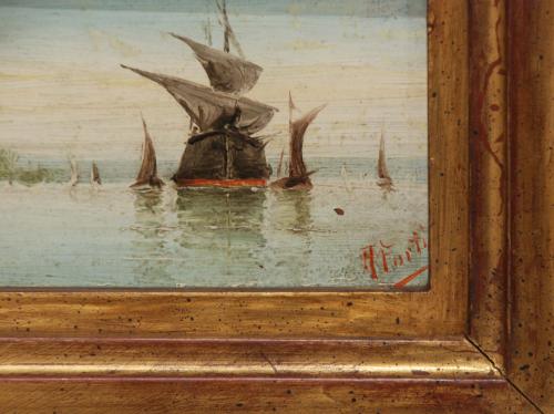 AUGUSTÍN FÉLIX FORTIN (1763-1832) "PAIR OF NAVAL SEASCAPES"