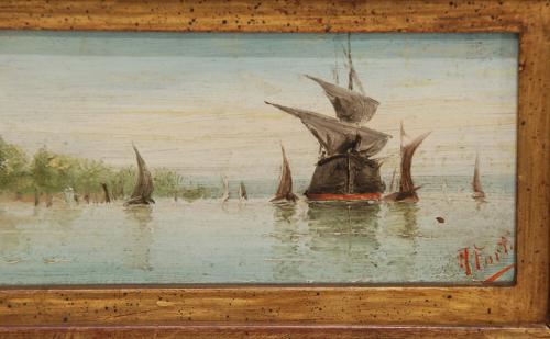 AUGUSTÍN FÉLIX FORTIN (1763-1832) "PAIR OF NAVAL SEASCAPES"