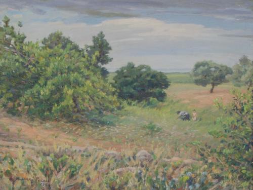 ANTONI OLLÉ PINEL (1897-1981). "CAROB TREES", SAINT SAVIOUR