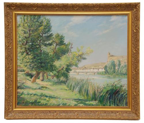 ANTONI OLLÉ PINEL (1897-1981). "PAISAJE", 1942.