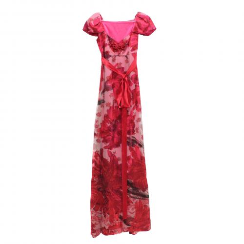JOSEP FONT (1967) LONG FLOWER PRINT DRESS.