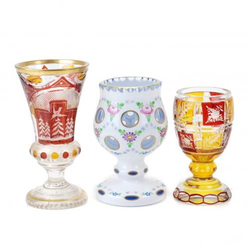 THREE BOHMENIAN CRYSTAL CLASSES, C20th