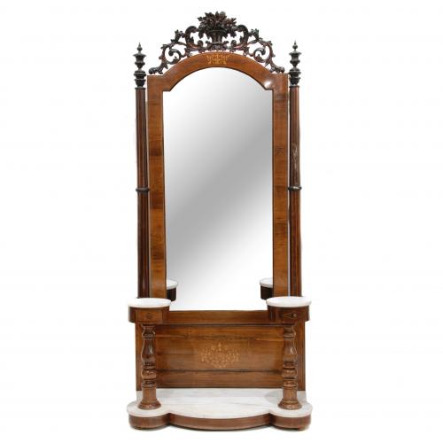 SPANISH "PSYCHE" MIRROR, C19th.