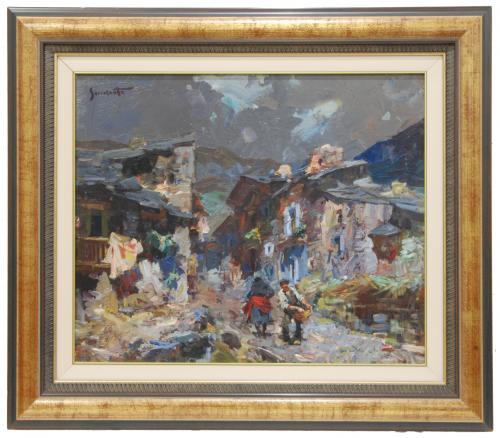 JOSEP SERRASANTA (1916-1998). "VILLAGE"