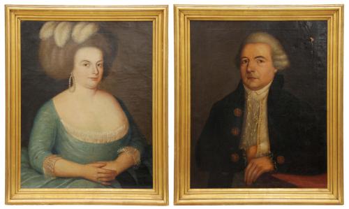 PORTUGUESE SCHOOL, C19th-19th "LUIS FRANCISCO REBELOS BORGES DE CASTRO Y JACINTA MARÍA DACAMARA MADEIROS".