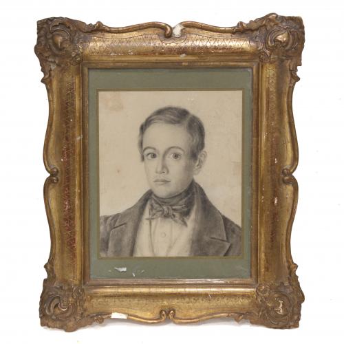 SPANISH SCHOOOL, C19th "YOUTH WITH RIBBON"
