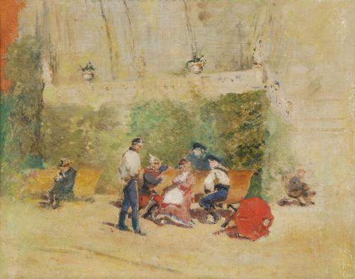 ESCUELA ESPAÑOLA, SIGLO XIX-XX. "EL CORTEJO".