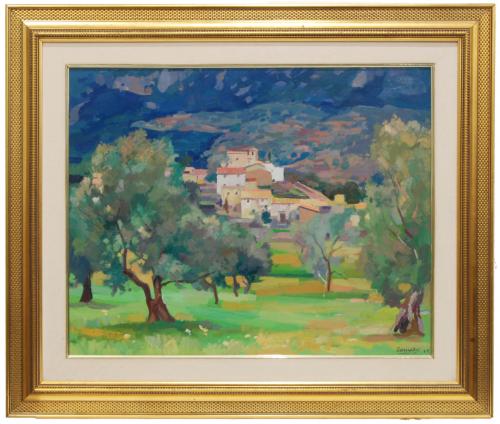 RAMON BARNADAS (1909/15-1981). "RURAL LANDSCAPE", 1969.
