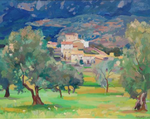 RAMON BARNADAS (1909/15-1981). "RURAL LANDSCAPE", 1969.