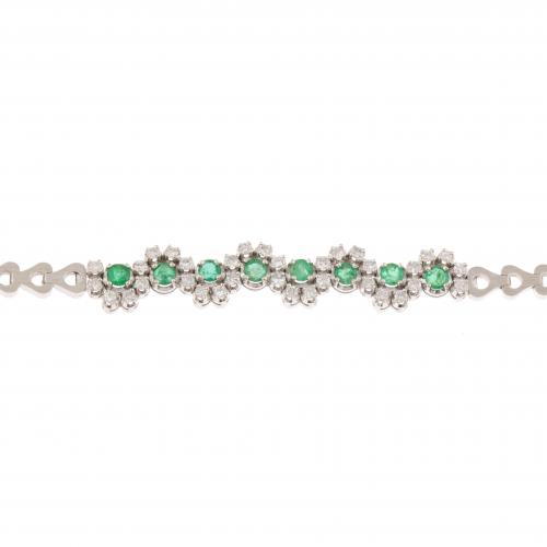DIAMOND AND EMERALD WATCH,