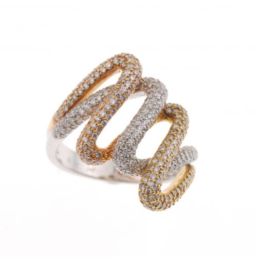 TRICOLOUR DIAMOND RING