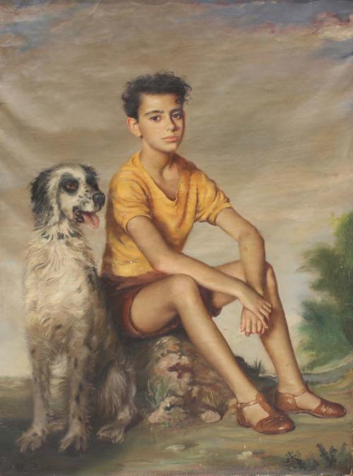 RAMÓN PICHOT SOLER (1924-1996). "PORTRAIT OF A YOUTH WITH D