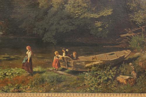 AUGUST WILHELM LEU (1819-1897). "THE WALENSEE", 1860.