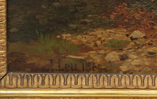AUGUST WILHELM LEU (1819-1897). "THE WALENSEE", 1860.