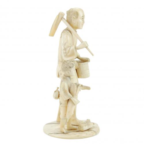 JAPANESE SCHOOL. MEIJI PERIOD, LATE C19th "PEASANT WITH CHI