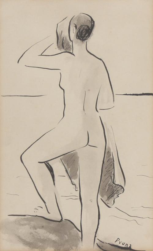 PERE PRUNA OCERANS (1904-1977). "FEALE NUDE FROM BEHIND"