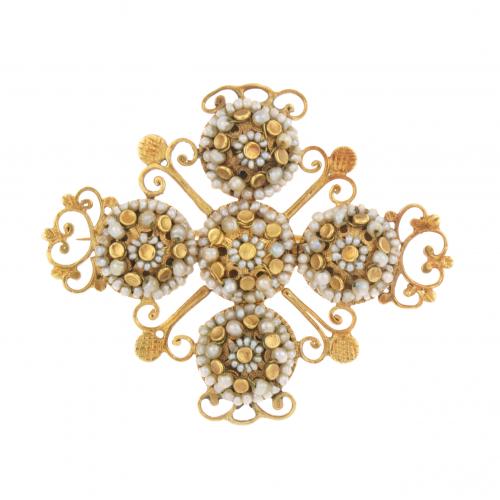 CROSS BROOCH, C19th
