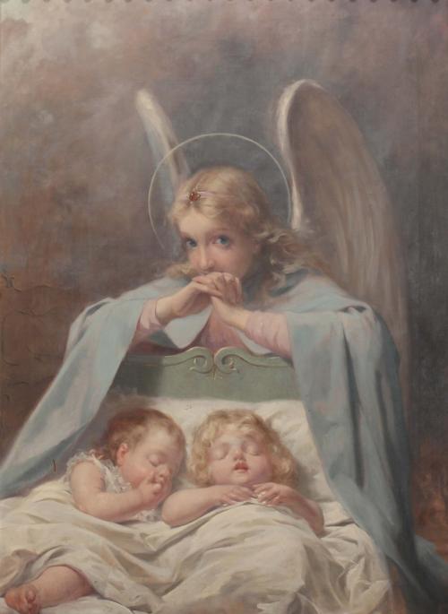 ANTONIO GELABERT ALART (?-1930). "THE GUADRIAN ANGEL".