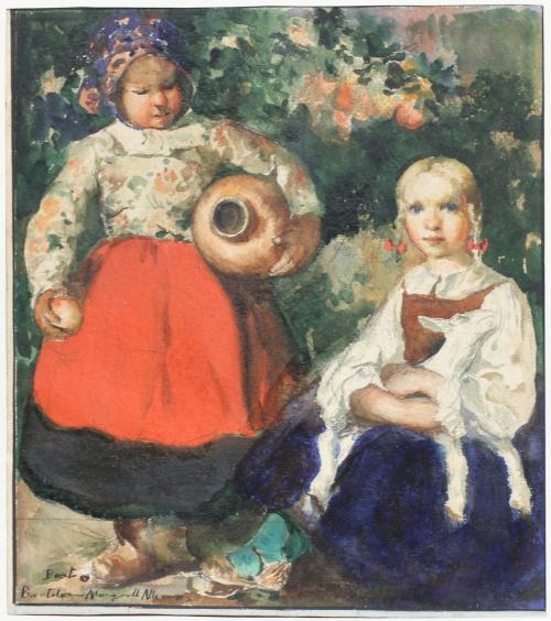 BARTOLOMÉ MONGRELL MUÑOZ (1880/82-1938). "PAIR OF SKETCHES