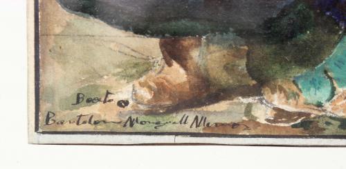 BARTOLOMÉ MONGRELL MUÑOZ (1880/82-1938). "PAIR OF SKETCHES