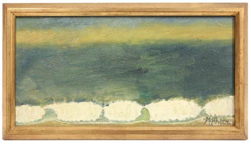 MANUEL ÁNGELES ORTIZ (1895-1984). "SEA AND WAVES", 1958.