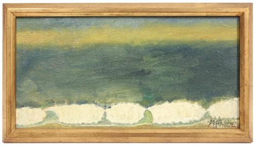 MANUEL ÁNGELES ORTIZ (1895-1984). "MAR Y OLAS", 1958.