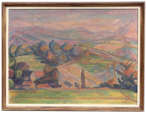 HERNANDO VIÑES (1904-1993). "LANDSCAPE".