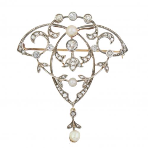 BROCHE-COLGANTE MODERNISTA.