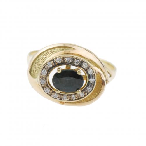 SAPPHIRE RING, 1970s.