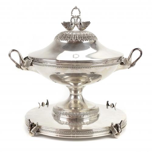 SPANISH SILVER CENTREPIECE, MID C20th.