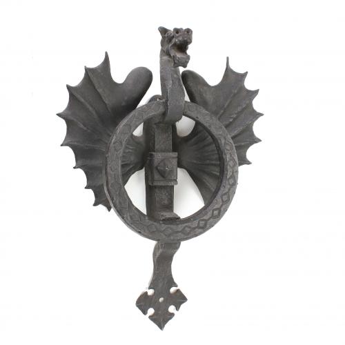 MODERNISTA DRAGON DOOR KNOCKER, EARLY C20th.