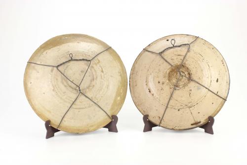 TWO "LA DITADA " CATALAN PLATES, MID C18th.