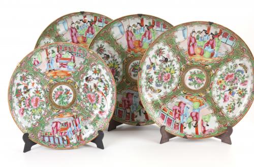 FOURTEEN ORIENTAL PLATES, C19th-C20th.
