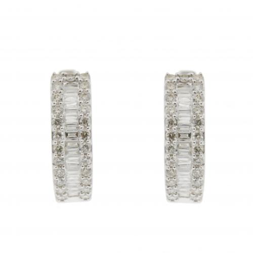 PENDIENTES ARO DE DIAMANTES.