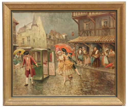 ALFONSO PÉREZ (1881-1914). "COURTESAN SCENE".