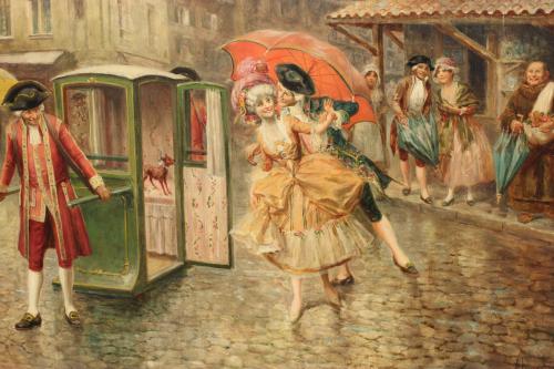ALFONSO PÉREZ (1881-1914). "COURTESAN SCENE".