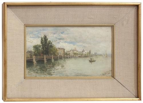 JOSEP Mª MARQUÉS I GARCÍA (1862-1938). "LAKE GENEVA". 1886.