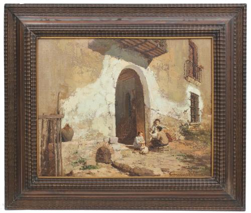 FRANCESC CAMPS DALMASES (1907-1997). "FIGURES IN THE DOORWAY".