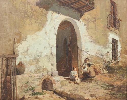 FRANCESC CAMPS DALMASES (1907-1997). "FIGURES IN THE DOORWA