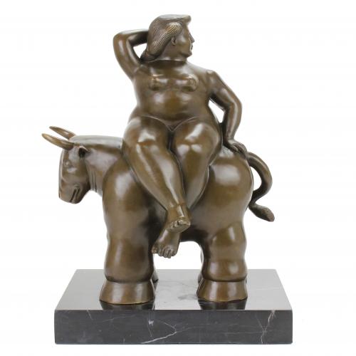 "MOTHER AND BULL", BOTERIAN FIGURINE, C20th.