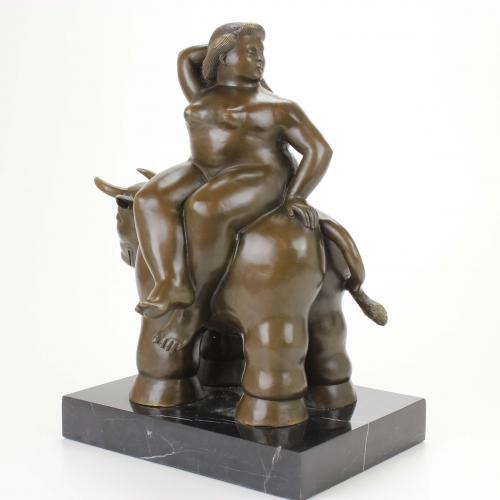 "MOTHER AND BULL",  BOTERIAN FIGURINE, C20th.