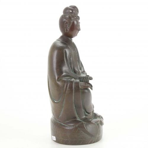 GUANYIN SENTADA, CHINA, SIGLO XIX-XX.