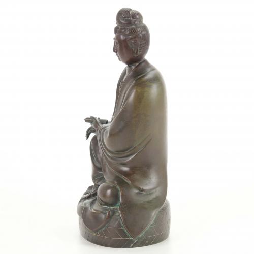 GUANYIN SENTADA, CHINA, SIGLO XIX-XX.