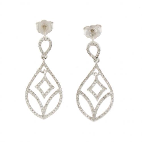 PENDIENTES ESTILO ART DÉCO DE DIAMANTES.