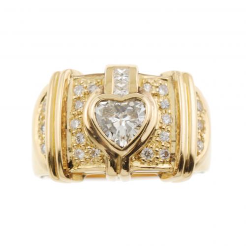 SORTIJA ANCHA CON DIAMANTES.