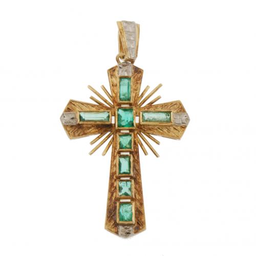 COLGANTE CRUZ DE ESMERALDAS.